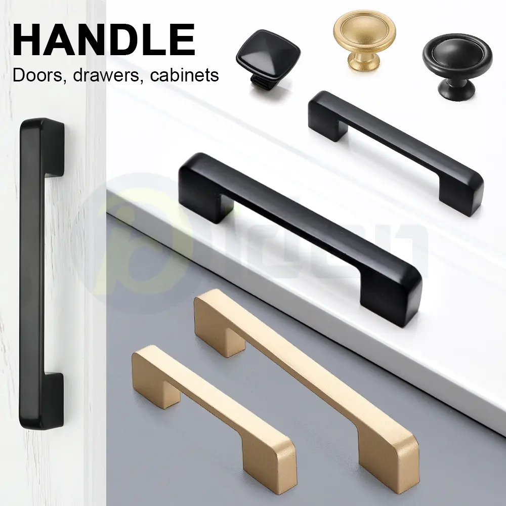Drawer Cabinet Door Handle Pulls Cupboard Knob With Stainless Steal Hollow Tube For Kitchen Cupboard Door, Bedroom Dresser Drawer, Wardrobe and Office Furniture Hardware Accessories