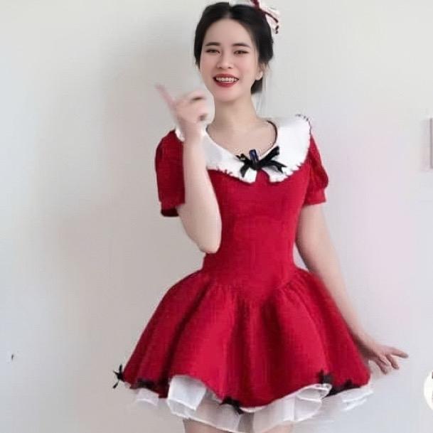65-90KG ĐẦM THIẾT KẾ ĐI TIỆC Công Chúa TAPFA CỔ TRÒN TAG NƠ Tim Tầng Phối Lưới 3 lớp siêu xinh BIGSIZE VƯƠNG NGỌC HÂN Thanh lịch Nữ Dress  Voan Women 1