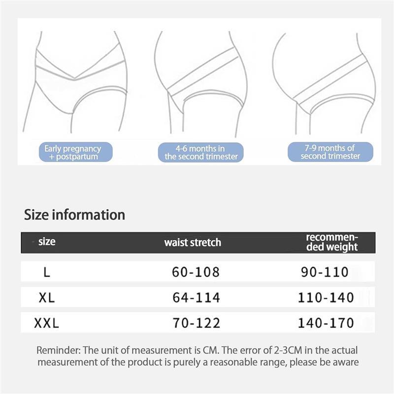 Daily Wear Pack of 5 Womens Maternity Panties Ice Silk Fabric, Under Bump Pregnancy Postpartum Brief, Cool and Breathable 4
