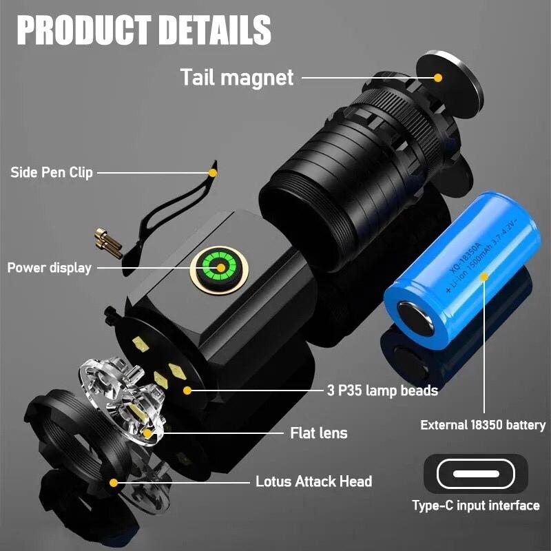 Product Introduction of Đèn pin cầm tay mini X-BALOG 850X siêu nhỏ siêu sáng tỏa chống nước IPX7 độ sáng tối đa 2000 lumen 12