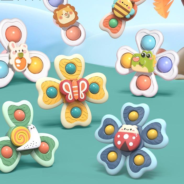  Set 3 con quay spinner GutyKids chong chóng dính tường âm thanh vui nhộn cho bé dochoi  chobeyeu 