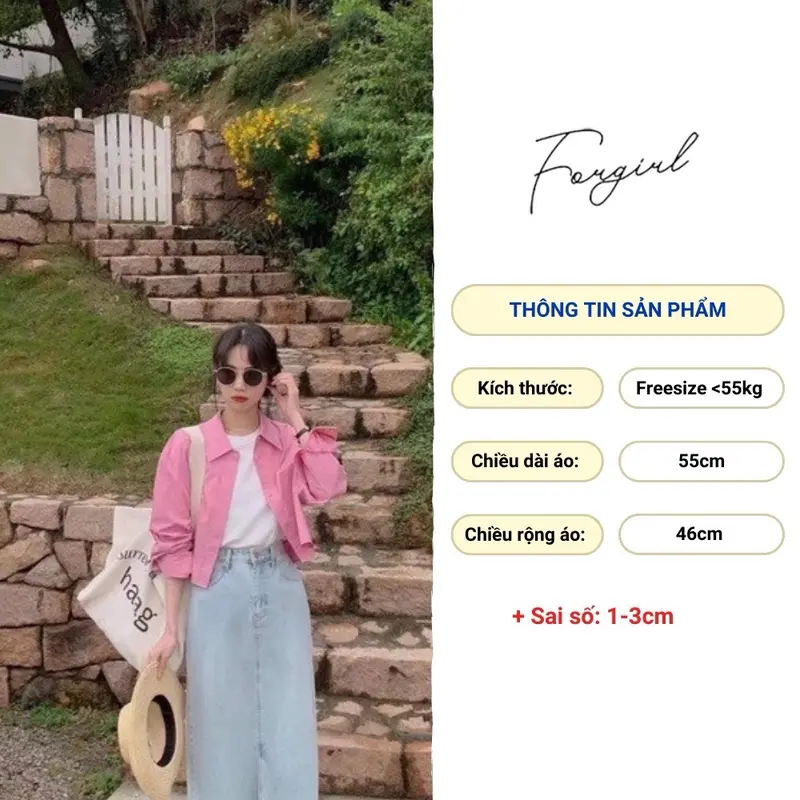 Áo sơ mi Mecixi  cổ đức dáng croptop phối túi FG046 - Thời trang nữ - Shirt, Women Trắng Nhung 1