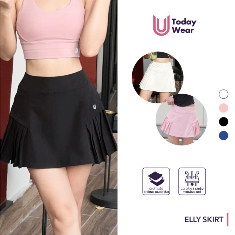 Elly Skirt - Chân váy thể thao nữ thiết kế xếp ly hai lớp phù hợp đánh golf, tennis, cầu lông Sport