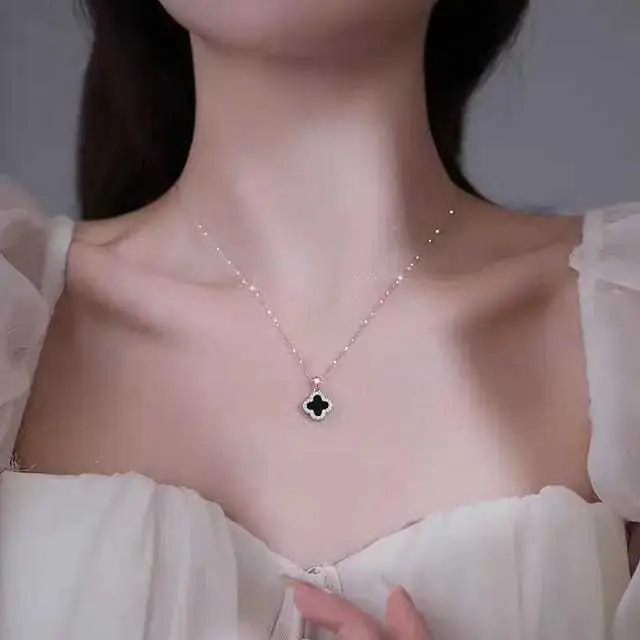 U CUSTOM - Kalung Fashion Wanita Empat Daun Semanggi Cantik Aksesoris Wanita