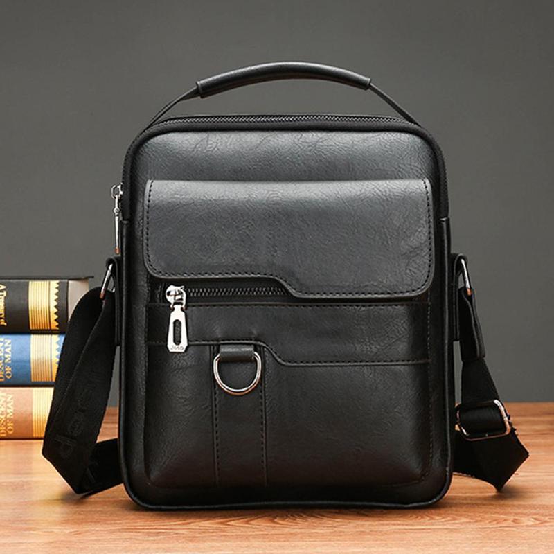 Product Introduction of Men's Messenger Bag Casual Vintage PU Leather Crossbody Handbag Adjustable Shoulder Strap Men's Briefcase Backpack 23