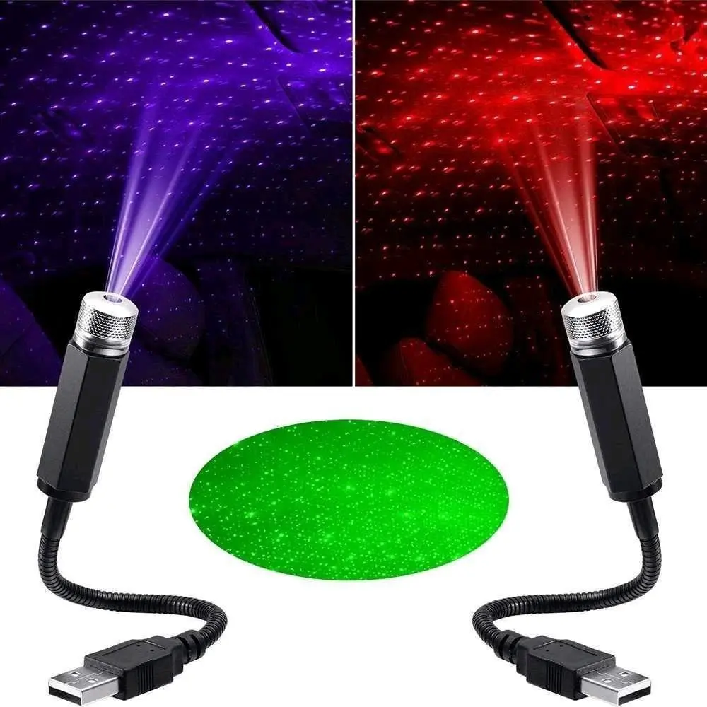 Lampu Dekorasi Hias Mobil Kamar Rumah Indoor Outdoor  LED Warna Starry Sky Lamp Projector   Usb Jarak Lempar Jauh