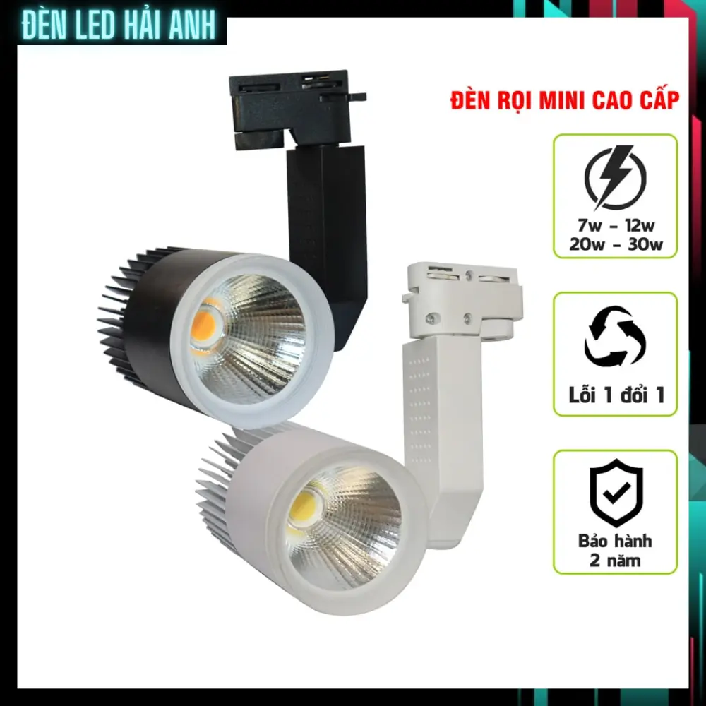 Đèn led rọi ray Mini COB cao cấp 7w 12w 20w 30w Đèn rọi COB trang trí Shop, chiếu điểm