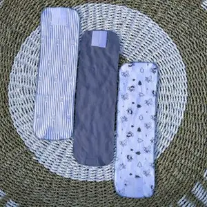 3 PCS Gurita Instant Baby Newborn/Gurita Rekat Bayi/Kain Penyangga Perut Bayi Seri Abu Biru