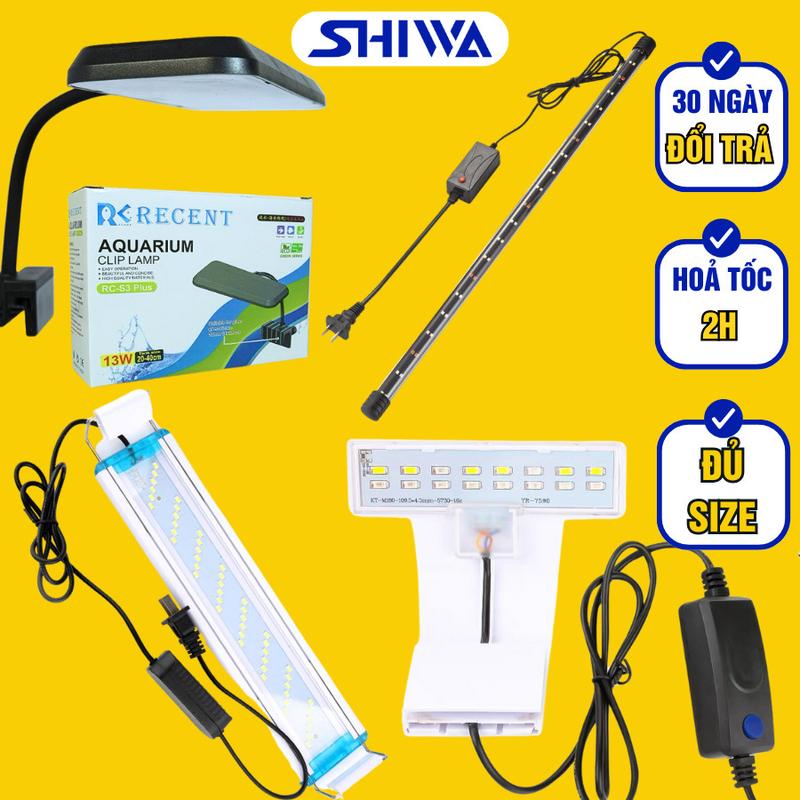  Đèn Led Trang Trí Bể Cá - Đèn Led 6 Dãy Ánh Sáng Phối Màu WRGB Dành Cho Hồ Thuỷ Sinh Hồ Cá Cảnh SHIWA 