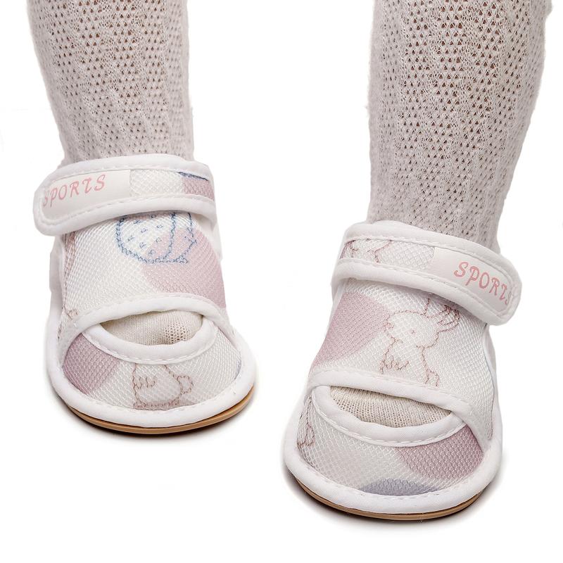 Product Introduction of Baby Girls Cute Sandals Summer Cartoon Print Soft Sole Mesh Flats Walking Shoes for Toddler Newborn 44