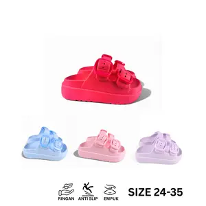 DOMINIC Sandal Selop Anak Prempuan Ban 2 Sandal Slip on Anak Cewek Clasic Dominic Viral  Bahan Karet EVA Ukuran 24-35