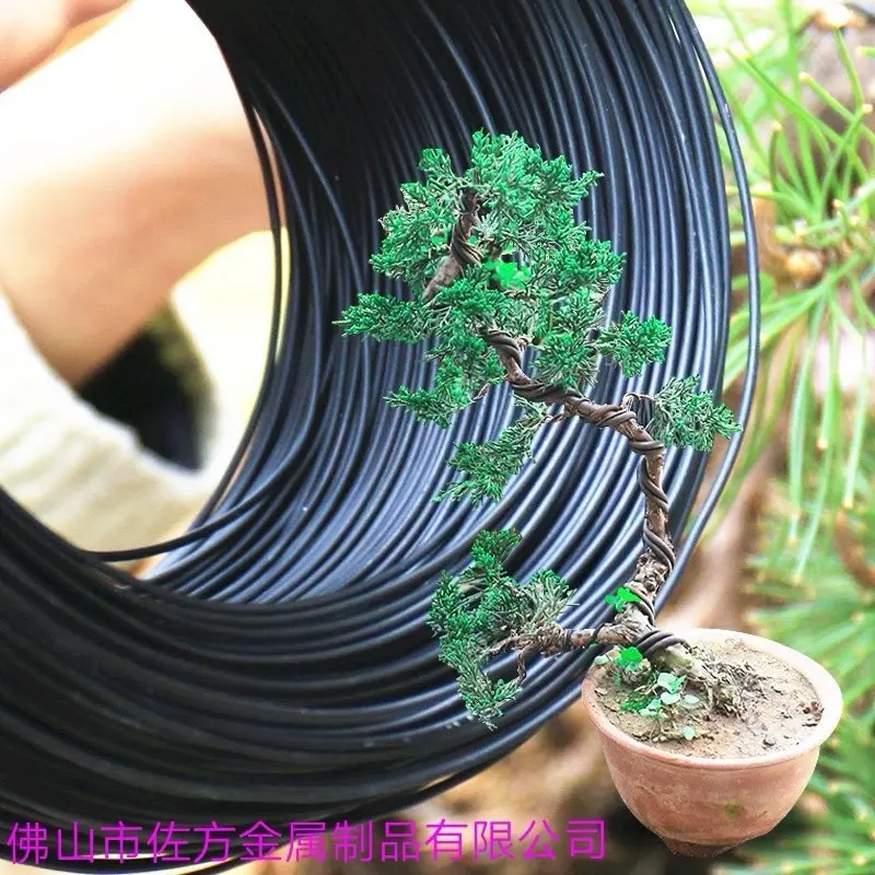 500g dây uốn cây, dây uốn bonsai, dây nhôm màu đen chuyên dụng cho cây cảnh kích thước 1 li đến 8li