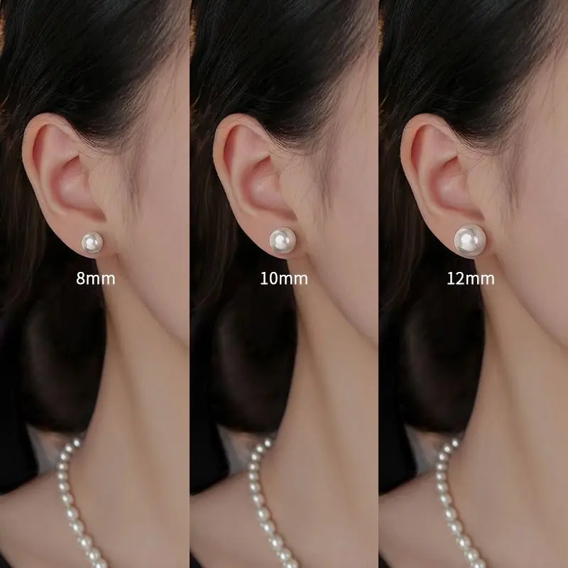 Bông Tai Đinh tán Ngọc Trai, Hàng Mới Về (20242024), Bạc S925, Cao Cấp, Giá Cả Phải Chăng, Nhẫn Tai số lượng ít Sang Trọng, Không Phai Màu