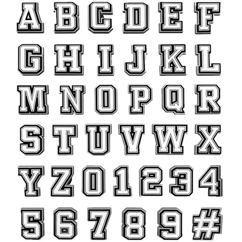 Ready Stock Hot Jibbitz Letters and Numbers Theme Shoe Charms for Crocs Clogs and Pin Buckle Fashion Accessories for Shoe Decoration for Kids and Adults Girls