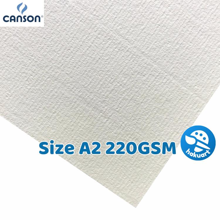 Giấy canson vân ngang loại dày 220gsm size A2 - Hoạ cụ Hakuart