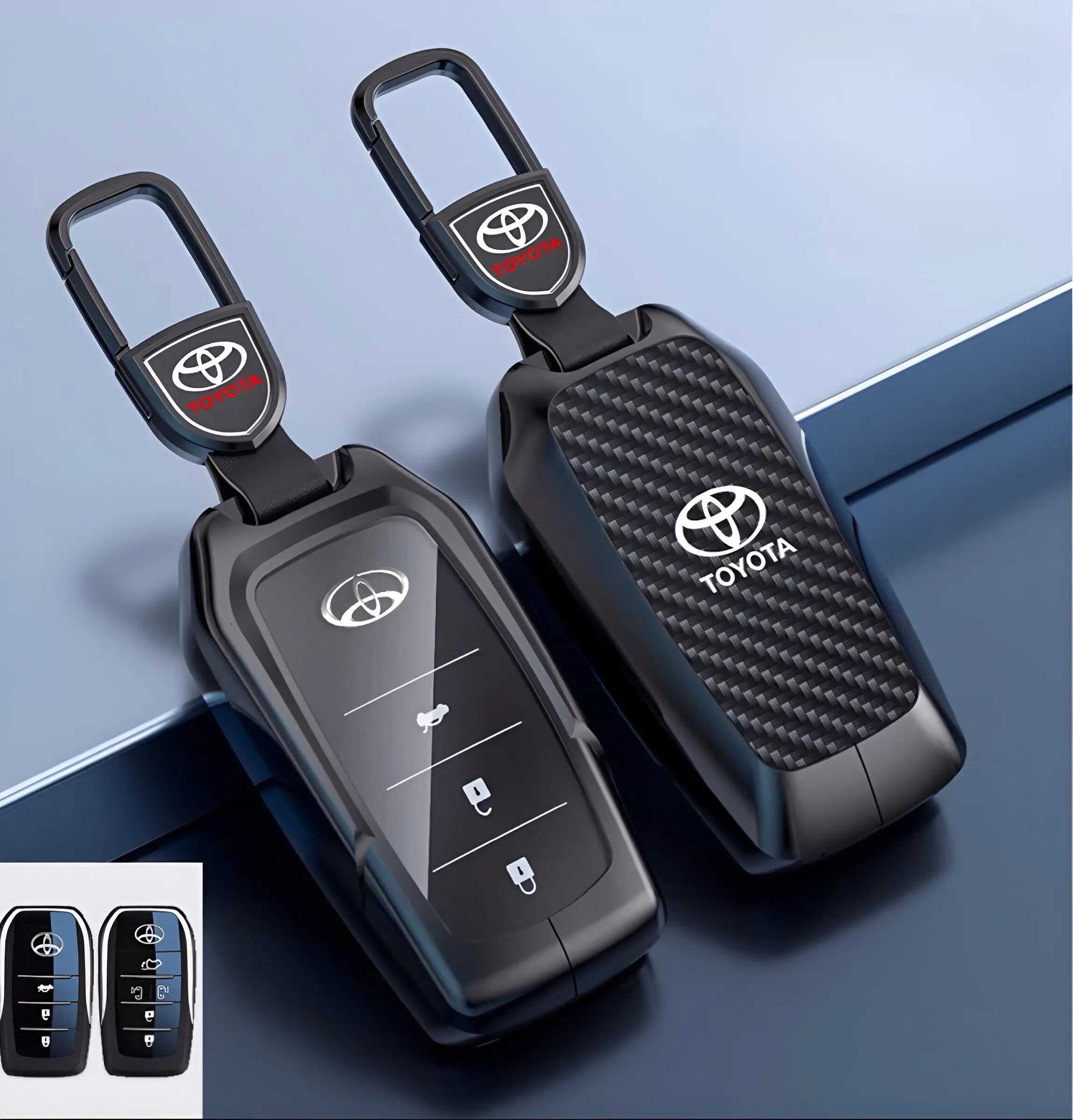 Ốp Chìa Khoá Fortuner , Camry , Innova Chìa Điện Hợp Kim Móc Khóa