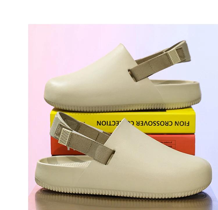 Product Introduction of Summer Men Platform Slippers Casual Outdoor Sandals EVA Slides Flip-Flops Beach Sandals Garden Shoes Comfortable Slippers Male 37