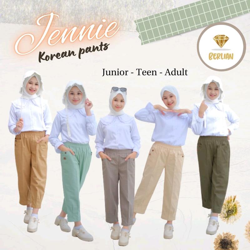 Baggy Pants Korean Style Celana Panjang Anak Perempuan Remaja Tanggung Jennie 1