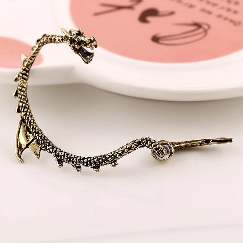 Fashion Flying Dragon Earrings Ear Clips Popular Punk Style For Girl Women Perfect Her Christmas gift 4