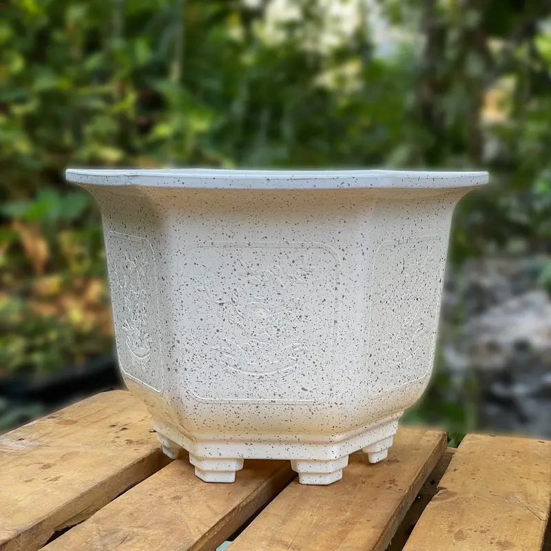 [5 Cái] Chậu Nhựa Lục Giác 280 (31x22) + Tặng 1 Chậu LG250 2