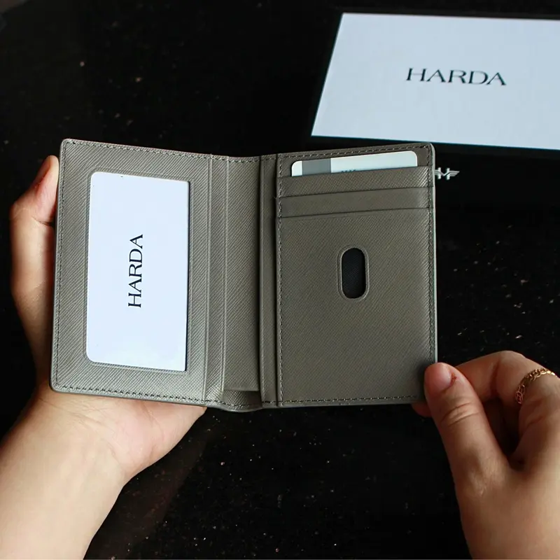 Ví Da Bóp Da Đứng Harda Form Mini - Da Saffiano 6