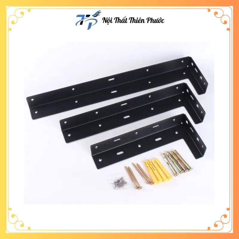 Bộ 2 Thanh Treo Kệ Bếp, Kệ Tivi, Giá Treo Lavabo Chữ L Kích Thước 23-32-43cm 5