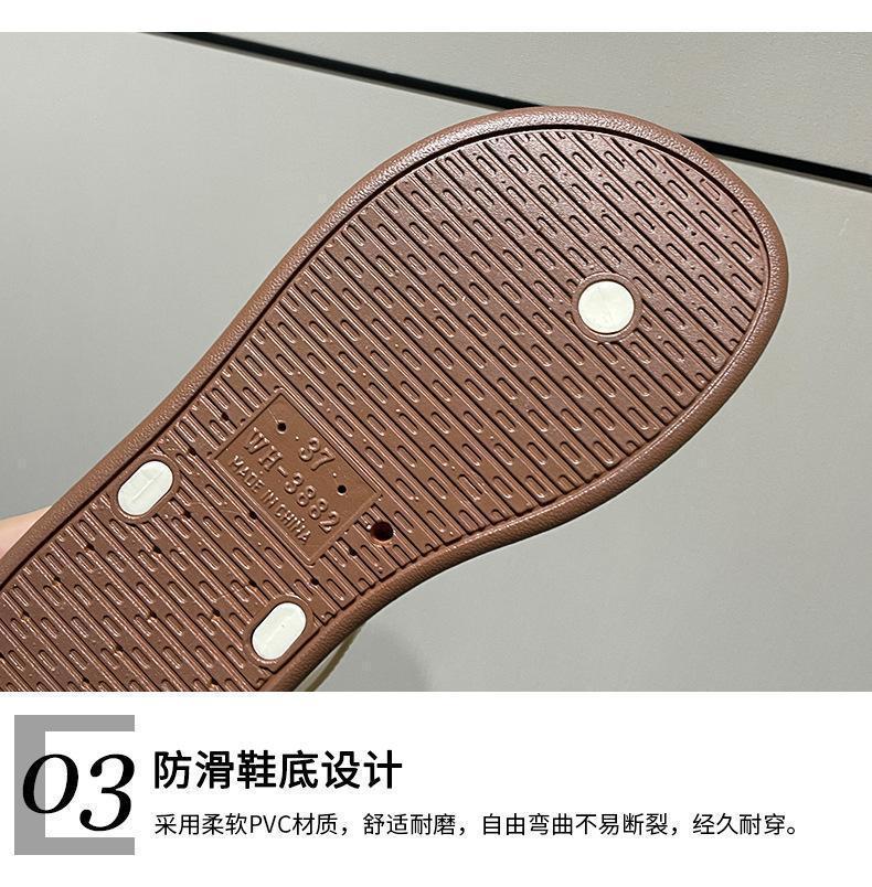 Product Introduction of Dép Nữ Mùa Hè, Đế Bệt Đế Mềm, Màu Trơn Giày La Mã, Dép Lê Đi Biển, Thích Hợp Đi Chơi Mùa Hè, Hàng Mới Về, 2024, Có Thể Đeo Ngoài Trời 11