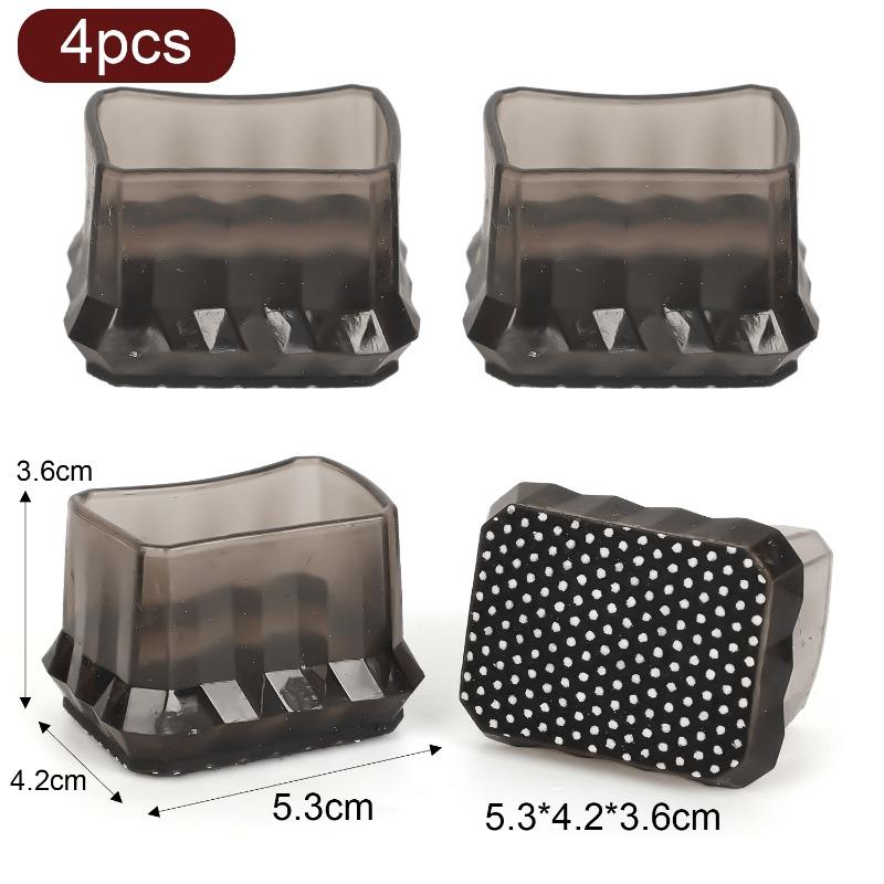 Product Introduction of 4Pcs Chair Leg Floor Protectors Square Circular Thick Felt Pads Translucent Non-Slip Silicone Furniture Leg Covers 28