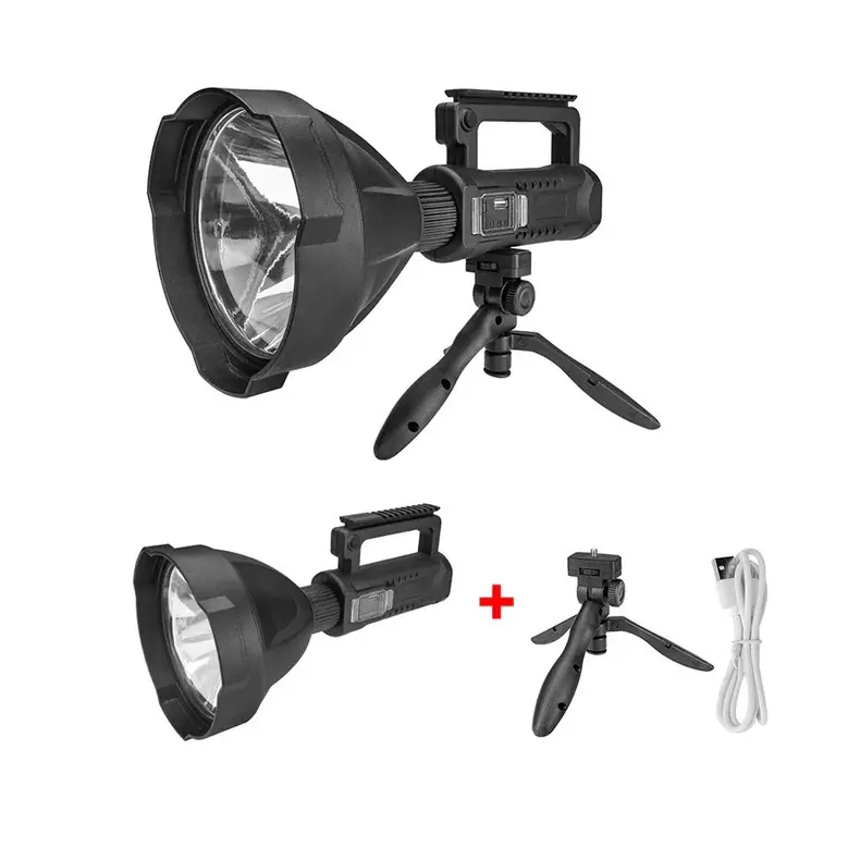Đèn pin chiếu xa trên 500m W591 bóng XHP70 có độ sáng cao,có chân đế hỗ trợ cố định hướng chiếu đèn. 4