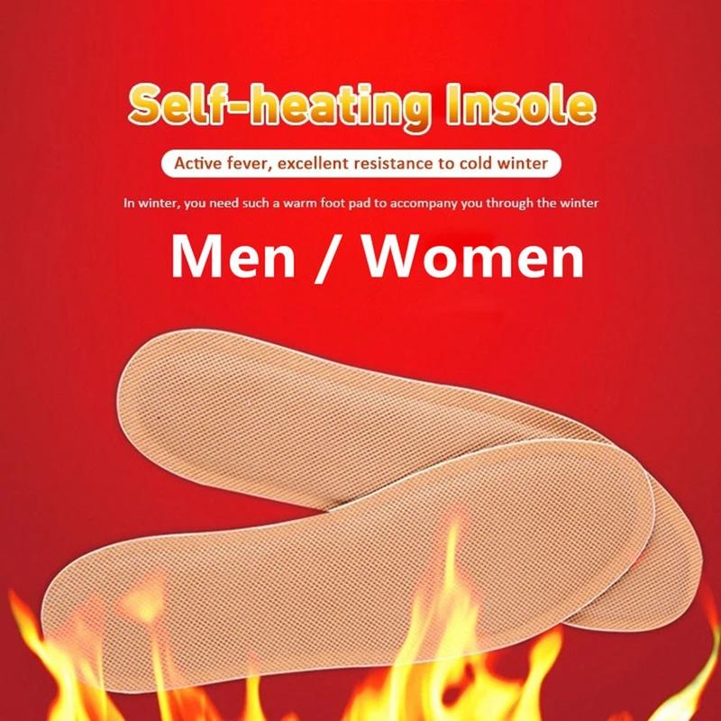12 Hours Heated Insoles Winter Heater Warmer Self-heating Breathable ...