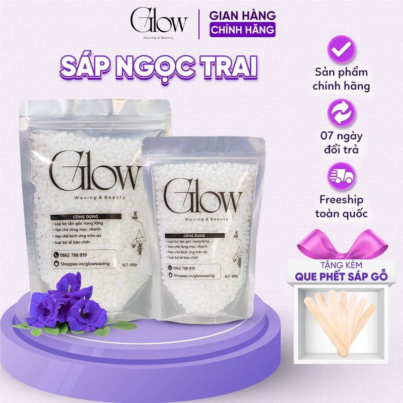 TẶNG QUE Sáp Wax Lông Ngọc Trai GLOWWAXING Chuyên Dùng Wax Nách Bikini Siêu Bám Lông beads sáp wax