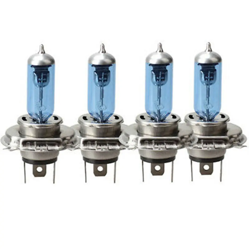 4 x H4 55W xenon car headlights car halogen lamp white light blue bulb