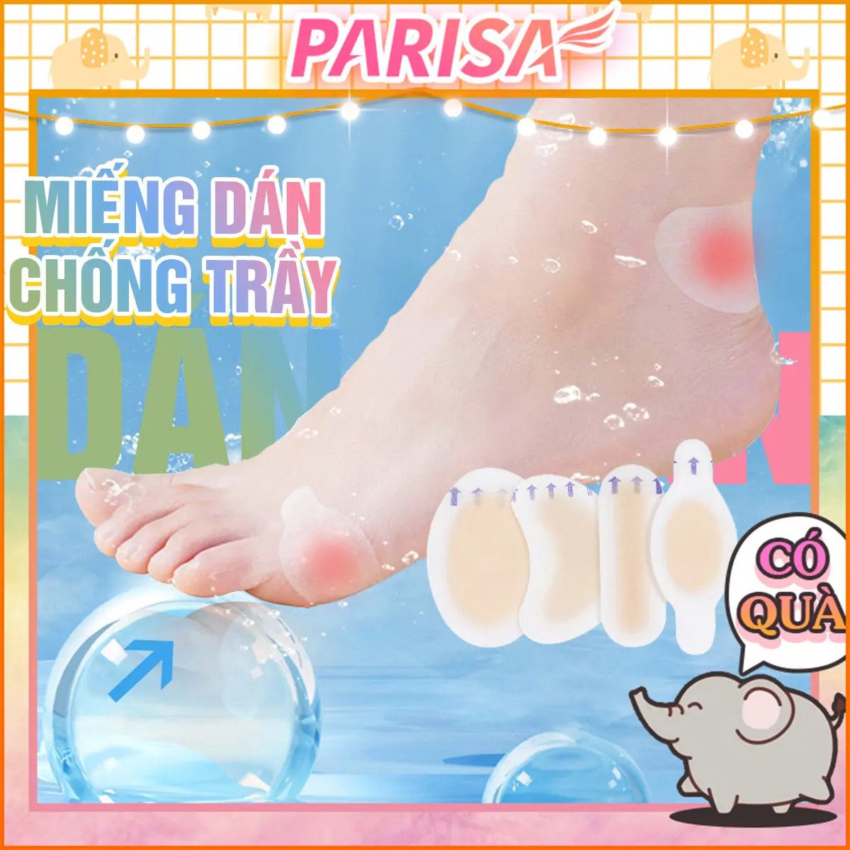 Miếng Dán Gót Chân Cạnh Chân Chống Trầy Đau Chân 2479 - PARISA