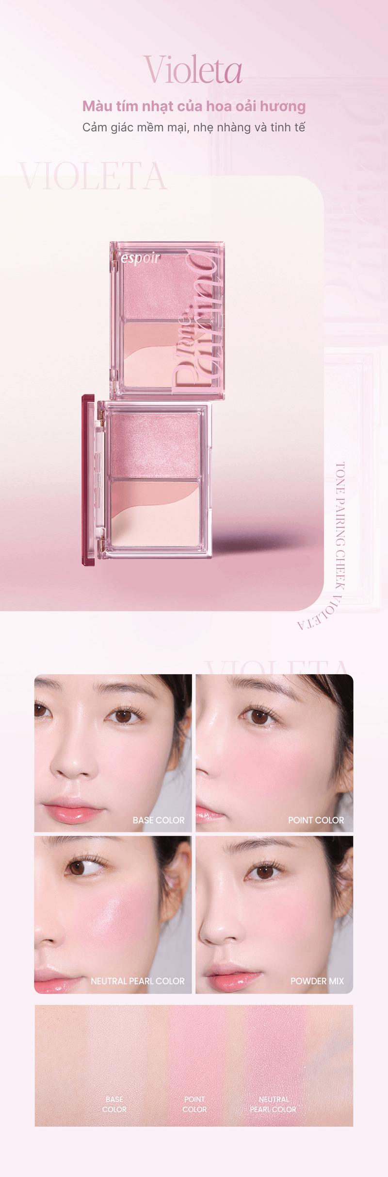 Product Introduction of Bảng Phấn Má 3D Espoir Tone Pairing Cheek 9.6gr 13