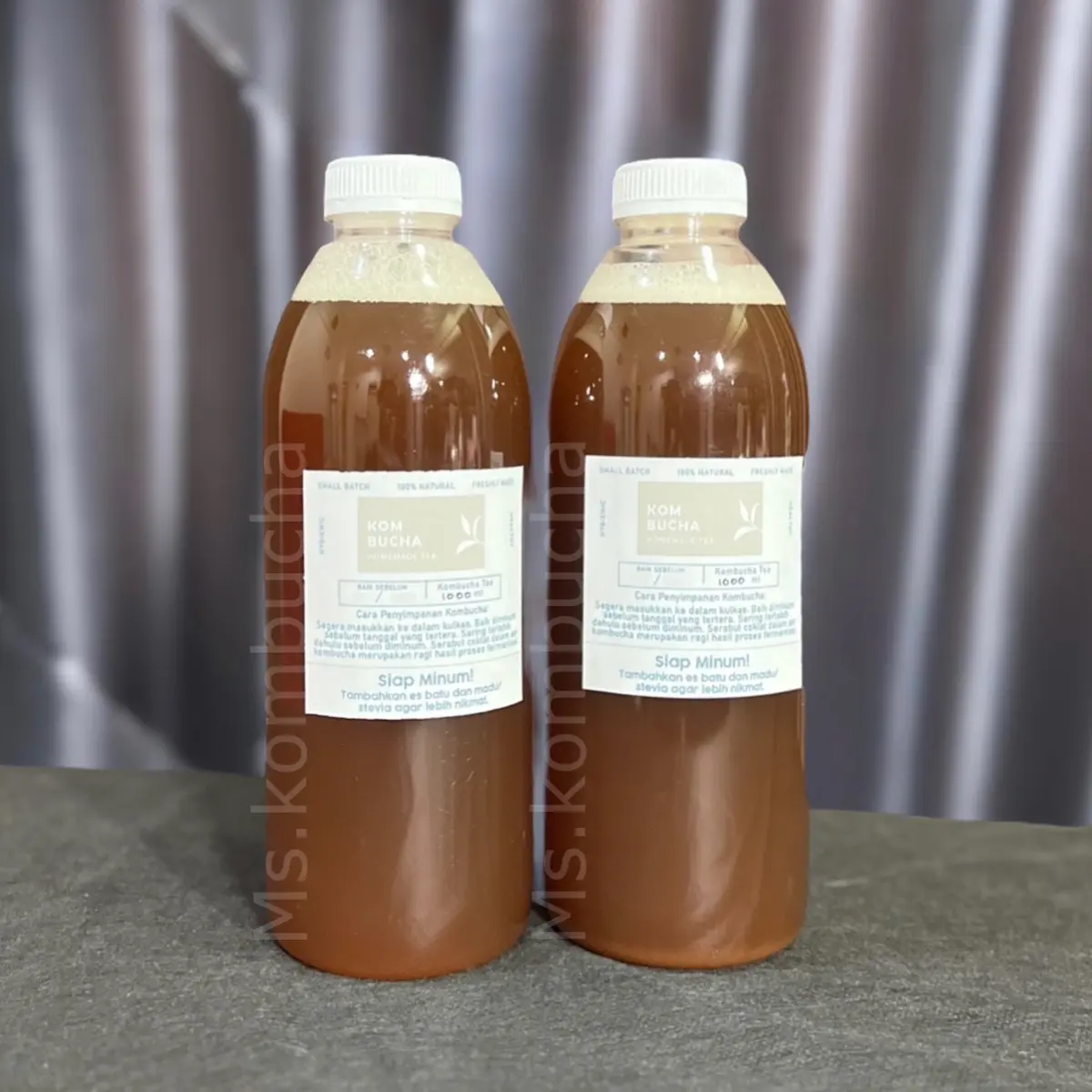 Kombucha tea 1L siap minum Organic Natural