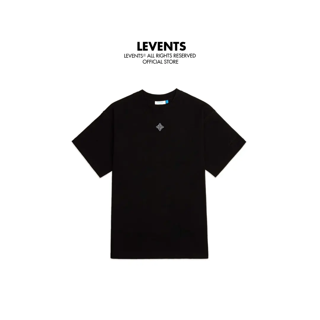 Áo thun Levents XL Logo Black/ White Tee 100% Cotton Unisex T-shirt Oversized