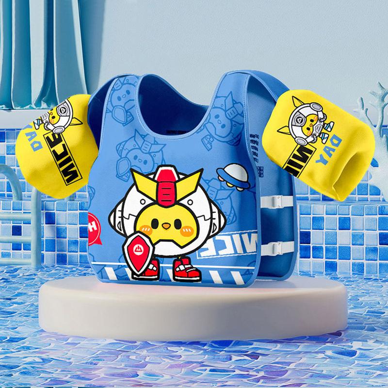Product Introduction of Creative Float Summer Kids Swim Vest Airless Water Play Child Buoyancy Vest Cartoon Adjustable Swim Arm Ring Baby 25