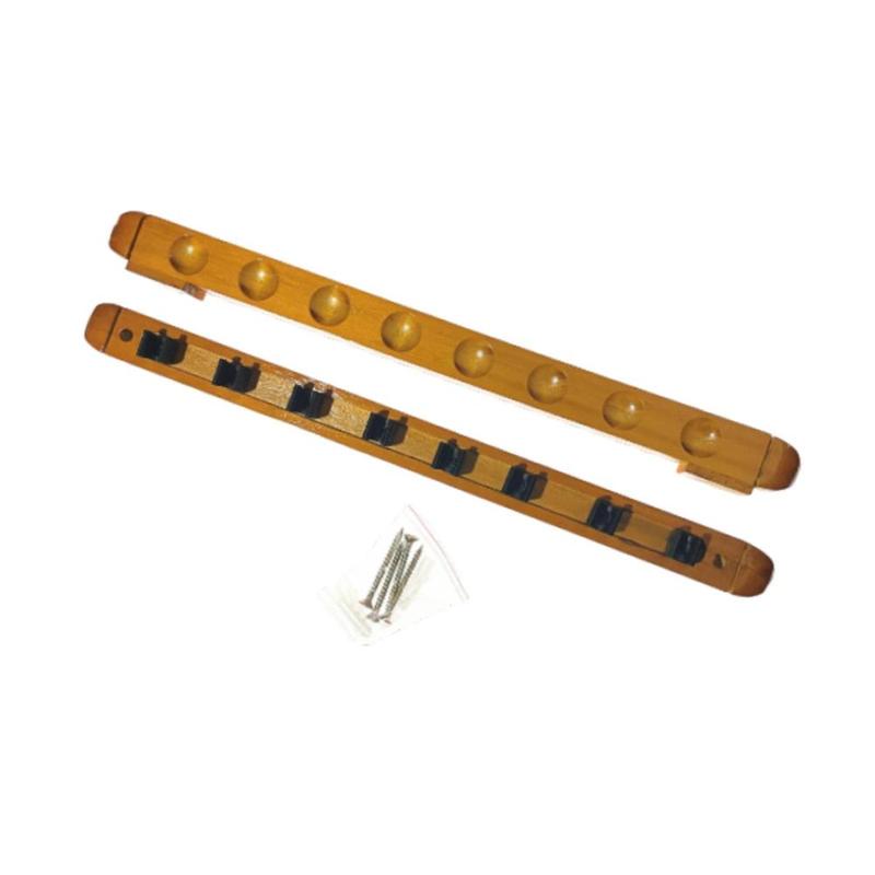 Billiard Pool Cue Rack Pool Accessories Wooden Wall Mount for Players Community Center Sports Clubhouse Family Recreation Room 7