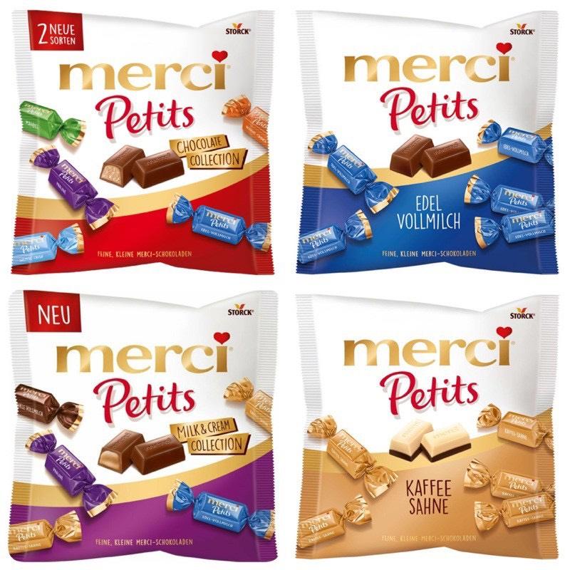 KẸO SOCOLA MERCI PETITS ĐỨC 125G ĐỦ VỊ - THƠM NGON Snack Food Sô Cô La Chocolate Ăn Vặt Thức Ăn