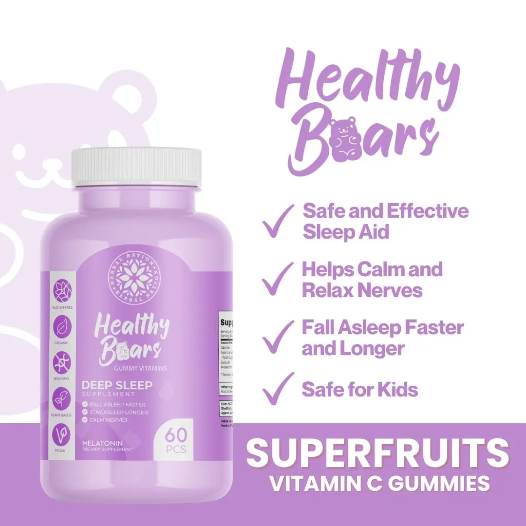 Herbal Nation Healthy Bears Deep Sleep Gummies