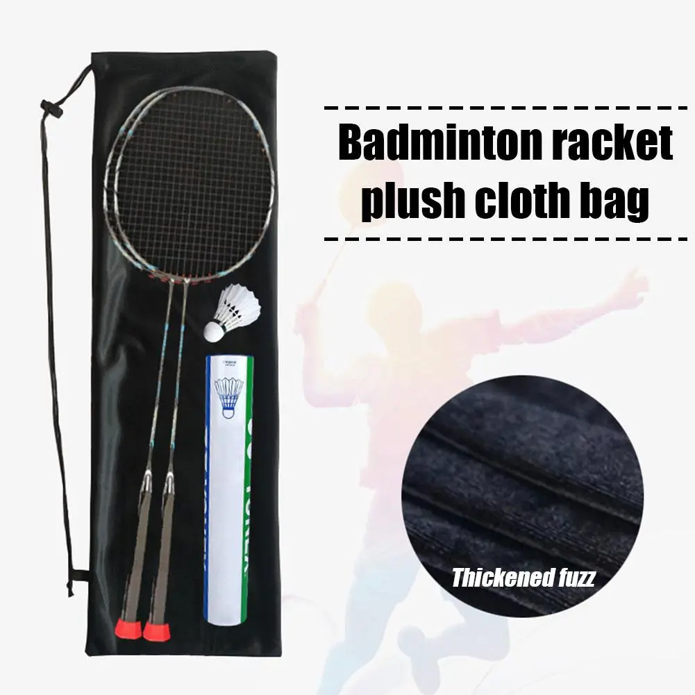 Drawstring Pocket Portable Tennis Racket Protection Storage Cover Soft Bag Bag Badminton Case O6F8