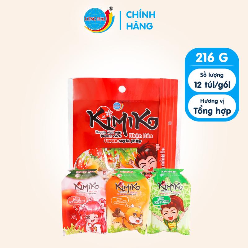 Thạch Rau Câu Long Hải Phong Cách Nhật Bản Kimiko Túi 216 G Ăn Vặt Snack Food 