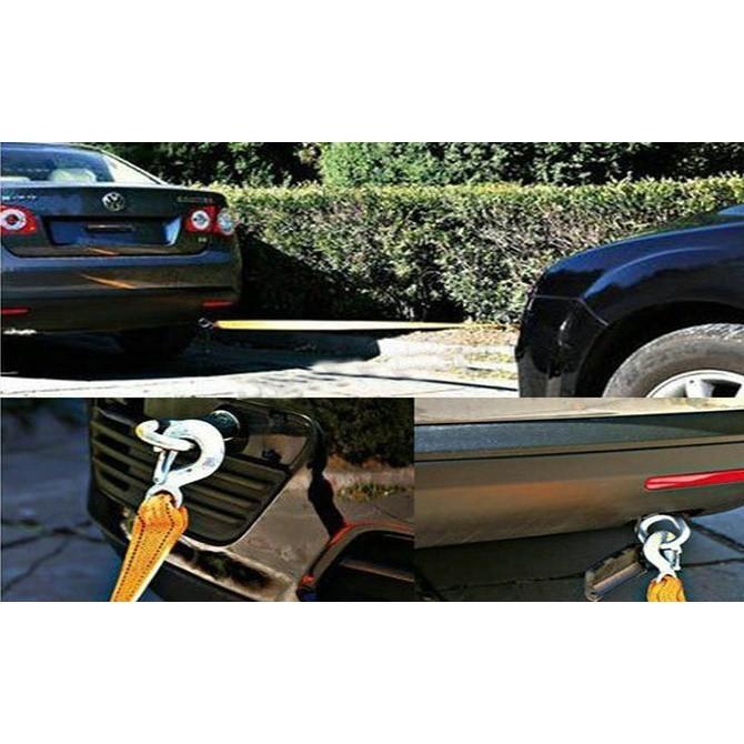 Product Introduction of COD FREE Shipping (SUPER STRONG & STABLE) 3Meter 3Ton Universal Trailer Rope Double Layer Car Tow Rope Towing Strap With Hooks 5