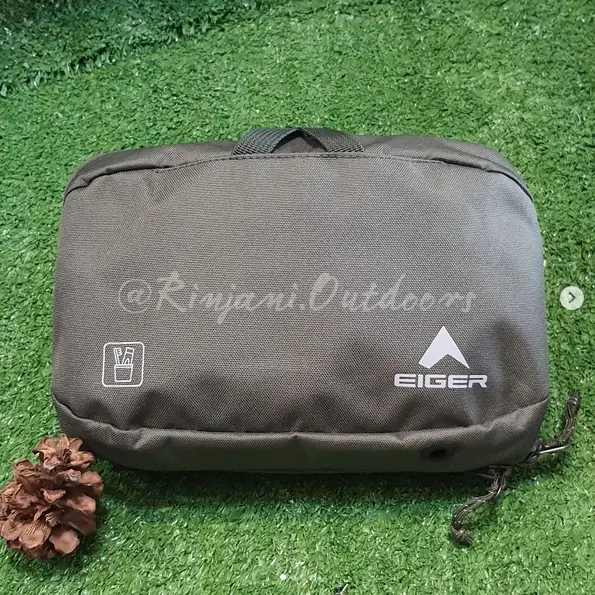 AQUART NG TOILETRY EIGER ORIGINAL TAS PERALATAN PERJALANAN TOOLS BAG TOILETRY OLIVE TRAVELBAG TOILETRIES CASUAL SIMPLE UNISEX AQUART EIGER TEMPAT ALAT MANDI HAND BAG 0