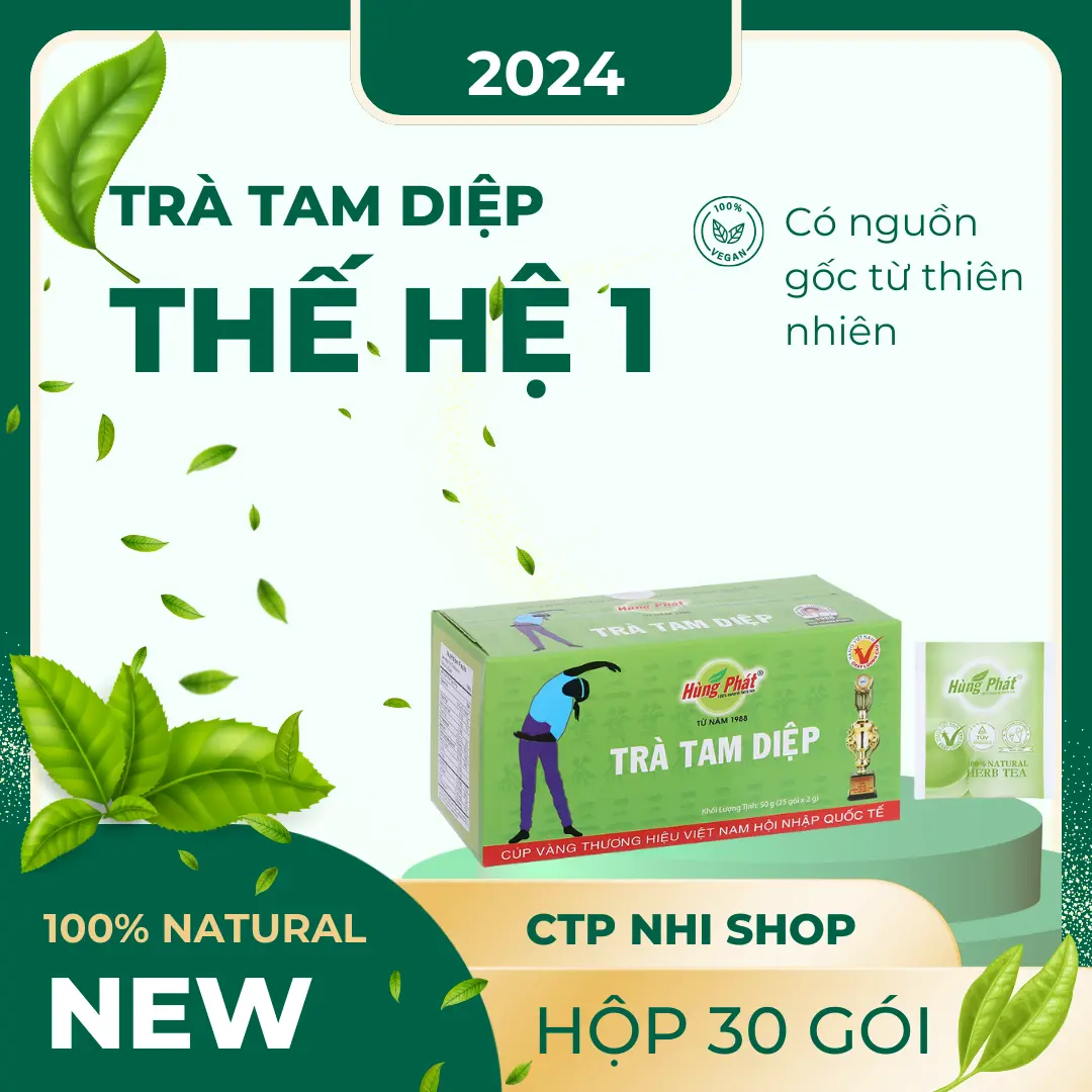 (MUA LÀ CÓ QUÀ) TRÀ TAM DIỆP HÙNG PHÁT - HỘP 25 GÓI Nước Trà Tea Chè Sen Chua trà  tam điệp trà  thải trà  thảo tea Nho green  tea trà  tea trà  điệp  hương