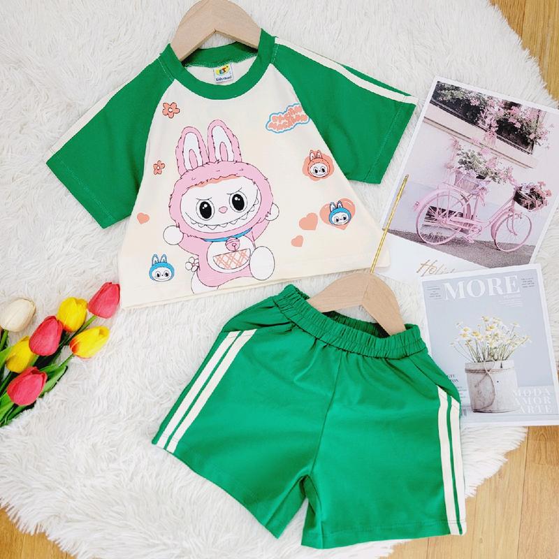 (12kg- 40kg) Bộ sọt Labubu chất vải thun cotton mềm mại thoáng mát cho bé yêu. 0