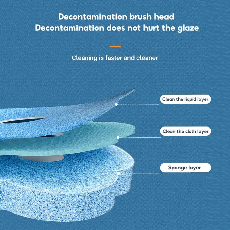 Bathroom Toilet Brush Set With 6pcs Refills Brushes Bathroom Aaccessories Toilet Cleaner Tool Home Supplies 3