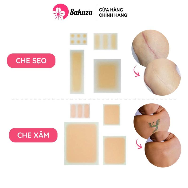 Miếng dán che sẹo hình xăm xóa hình xăm Sakuza 3 màu da A1002
