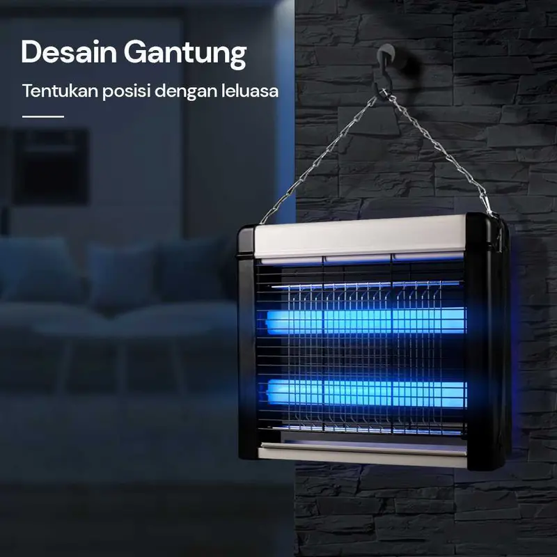 Perangkap Nyamuk Lalat Bug Zapper Lampu LED Anti Nyamuk Mosquito Daya 220V 4W 5
