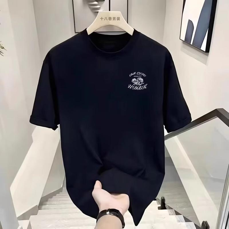 Áo Thun Cotton Nguyên Chất Màu Trắng, Dành Cho Nam Giới, Hàng Mới Về Mùa Hè, Thiết Kế Cao Cấp, ngắn Tay, Áo Thun 3